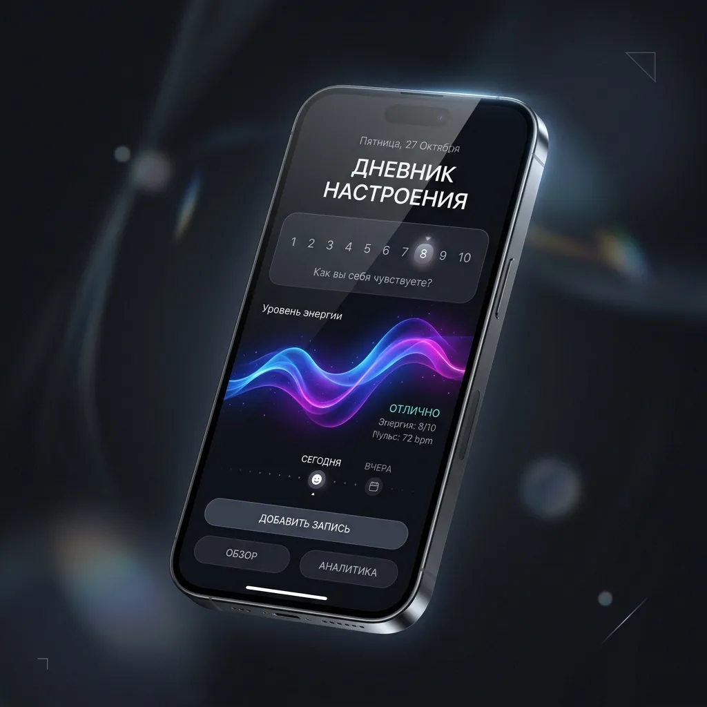 Схема ведения дневника настроения в приложении SelfStepper